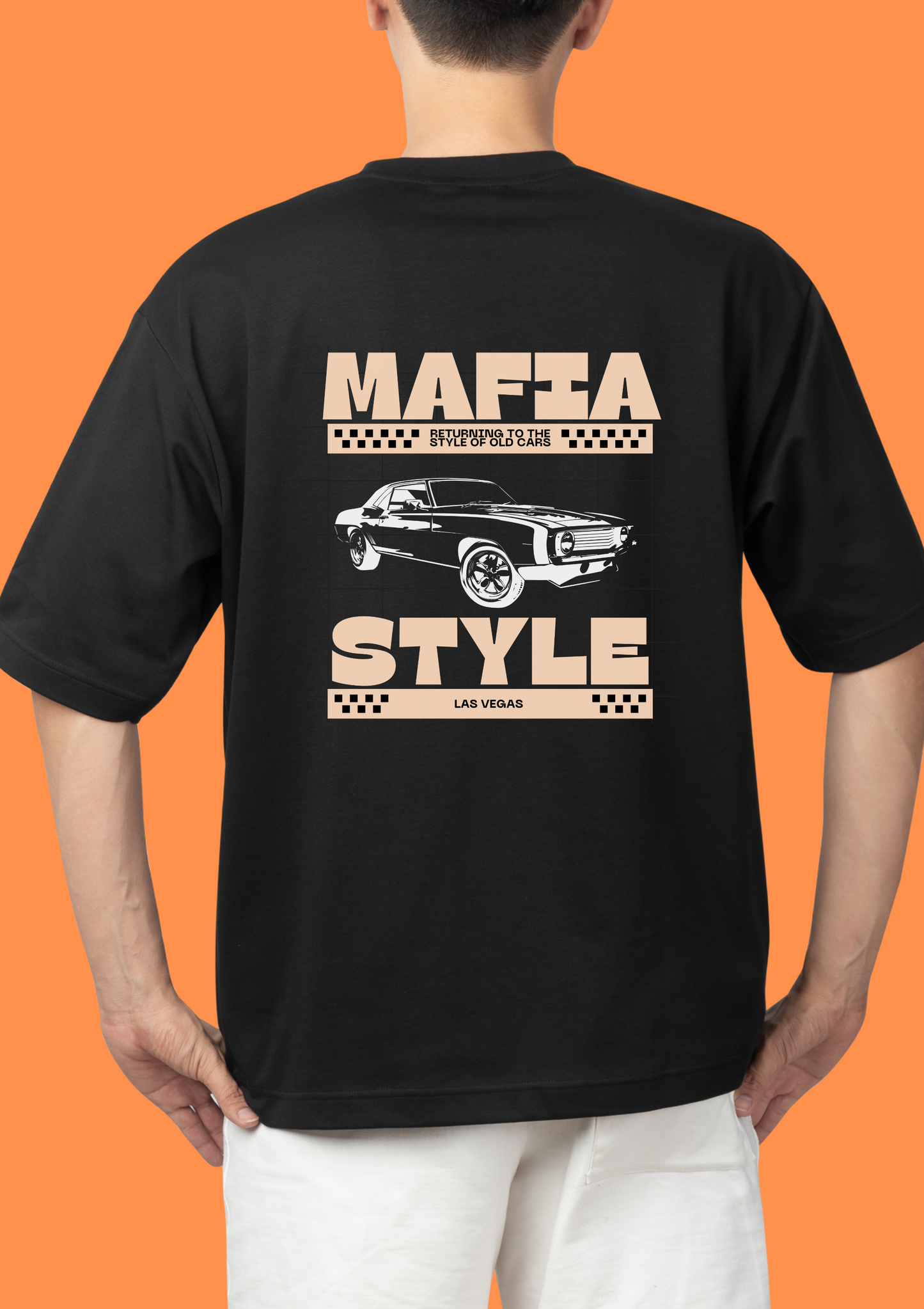 Mafia Style Printed Oversized T-Shirt