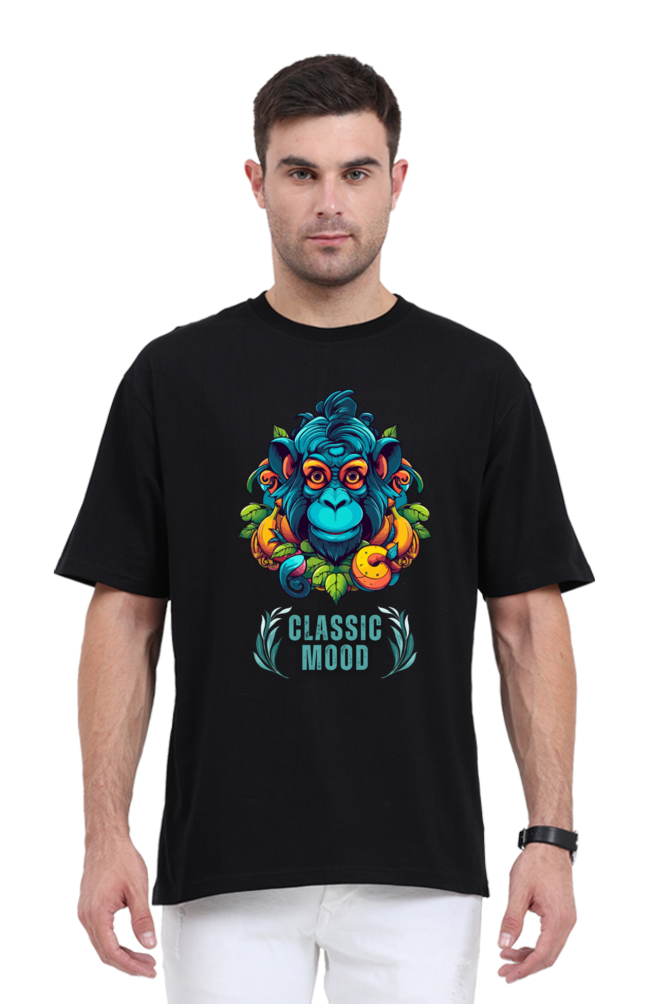 Classic Mood Printed Oversized T-Shirt Men